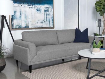 Rilynn Upholstered Track Arm Sofa Grey by Coaster Furniture