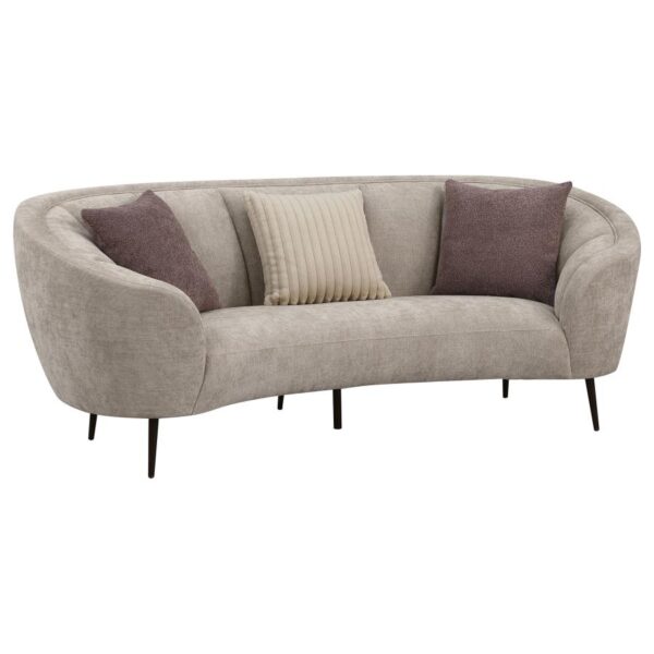 Ellorie Upholstered Curved Channel Back Sofa Beige by Coaster Furniture 10