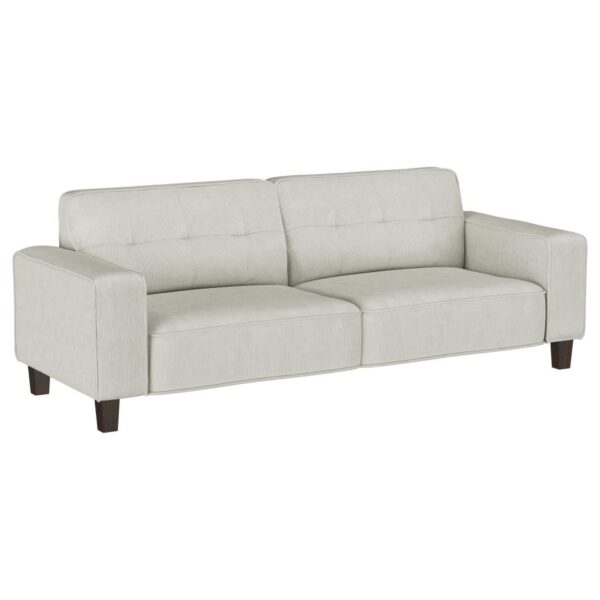 Deerhurst Upholstered Track Arm Tufted Sofa Greige by Coaster Furniture 12