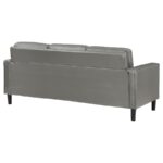 Ruth Grey Faux Leather Sofa by Coaster Furniture Luxury Living Room Furniture Mobilia Cleopatra 14 Ruth Grey Faux Leather Sofa by Coaster Furniture 14
