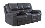 5108 Leather-Aire Manual Reclining Console Loveseat by Gu Furniture Luxury Loveseats Mobilia Cleopatra 18 5108 Leather-Aire Manual Reclining Console Loveseat by Gu Furniture 18