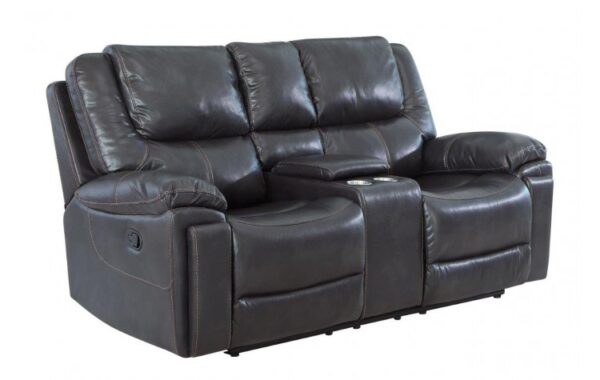5108 Leather-Aire Manual Reclining Console Loveseat by Gu Furniture 14