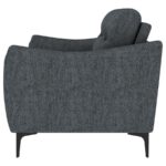 Nolan Upholstered Sloped Track Arm Sofa Charcoal by Coaster Furniture 15
