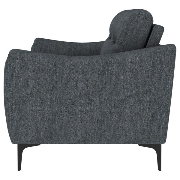 Nolan Upholstered Sloped Track Arm Sofa Charcoal by Coaster Furniture 10