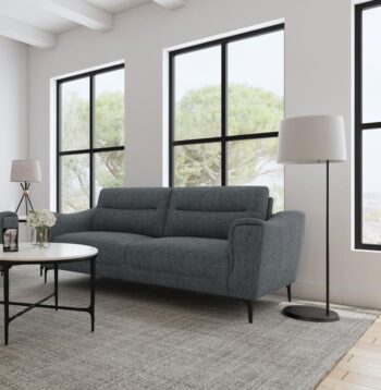 Nolan Upholstered Sloped Track Arm Sofa Charcoal by Coaster Furniture