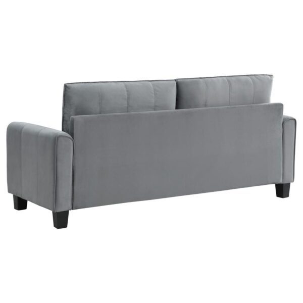 Davis Upholstered Rolled Arm Sofa Grey by Coaster Furniture 9