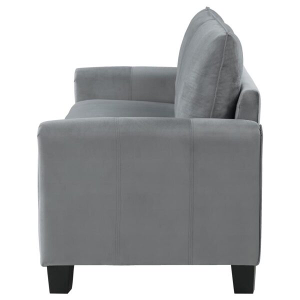 Davis Upholstered Rolled Arm Sofa Grey by Coaster Furniture 10