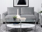 Davis Upholstered Rolled Arm Sofa Grey by Coaster Furniture 13