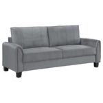 Davis Upholstered Rolled Arm Sofa Grey by Coaster Furniture 17