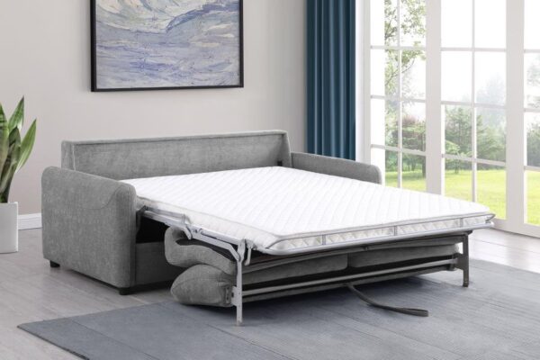 Rylie Upholstered Sofa Sleeper with Queen Mattress Grey by Coaster Furniture 10