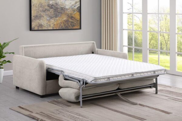 Rylie Upholstered Sofa Sleeper with Queen Mattress Beige by Coaster Furniture 10