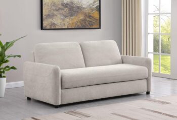 Rylie Upholstered Sofa Sleeper with Queen Mattress Beige by Coaster Furniture