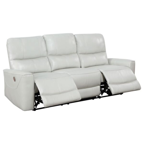 Greenfield Upholstered Power Reclining Sofa Dove Grey by Coaster Furniture 12