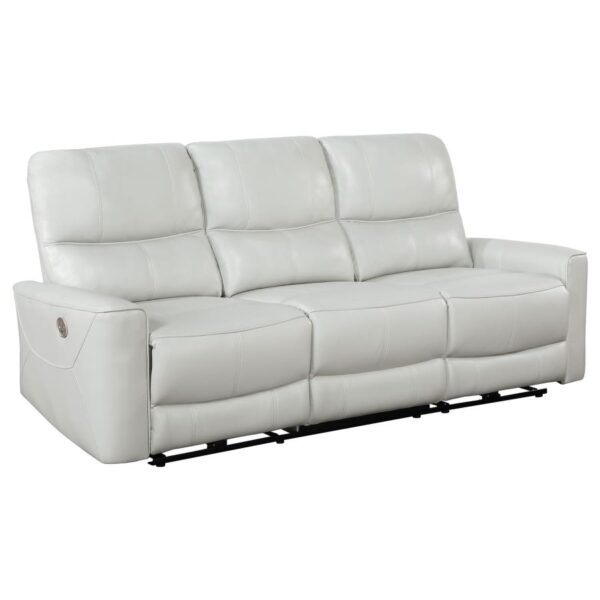 Greenfield Upholstered Power Reclining Sofa Dove Grey by Coaster Furniture 14