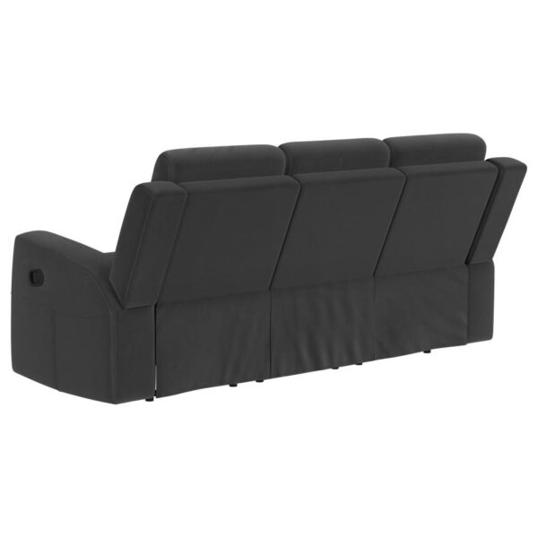 Brentwood Upholstered Motion Reclining Sofa Dark Charcoal by Coaster Furniture 11