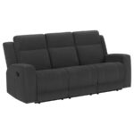Brentwood Upholstered Motion Reclining Sofa Dark Charcoal by Coaster Furniture 20