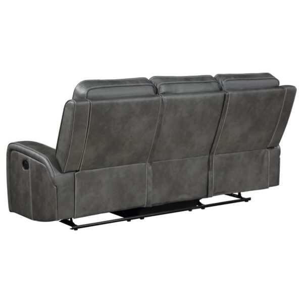 Raelynn Upholstered Track Arm Motion Sofa Grey By Coaster Furniture 12