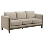 Islington Fabric Upholstered Panel Arm Sofa Taupe by Coaster Furniture Luxury Living Room Furniture Mobilia Cleopatra 13 Islington Fabric Upholstered Panel Arm Sofa Taupe by Coaster Furniture 13