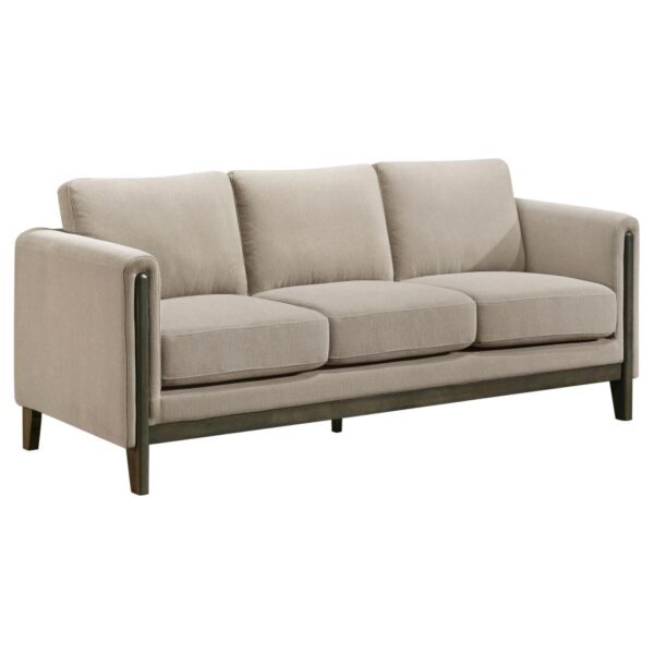 Islington Fabric Upholstered Panel Arm Sofa Taupe by Coaster Furniture 12