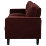 Ruth 77-inch Fabric Upholstered Track Arm Sofa Rust Red by Coaster Furniture Luxury Living Room Furniture Mobilia Cleopatra 20 Ruth 77-inch Fabric Upholstered Track Arm Sofa Rust Red by Coaster Furniture 20