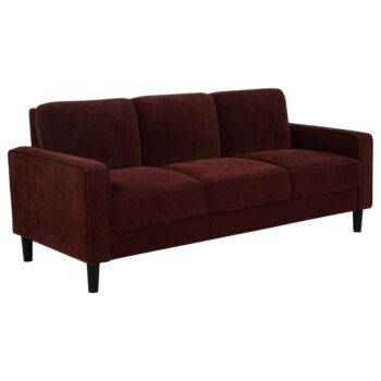 Ruth 77-inch Fabric Upholstered Track Arm Sofa Rust Red by Coaster Furniture