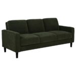 Ruth 77-inch Fabric Upholstered Track Arm Sofa Matcha Green by Coaster Furniture 13