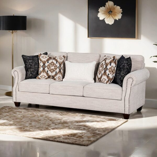 Earley Light Gray Sofa Transitional  FM61009WH-SF E by Furniture of America 12