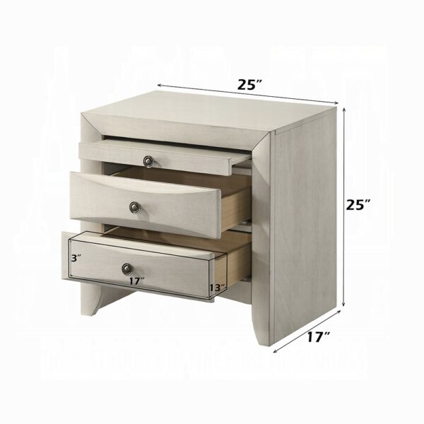 Ramondi Landis Nightstand in Antique White Finish BD05283 By ACME 9