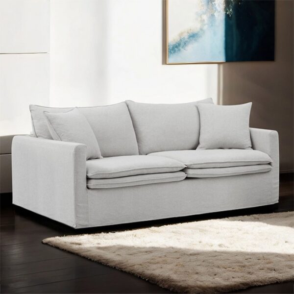 Crayford Light Gray Traditional Linen Sofa FM63010LG-SF by Furniture of America 7