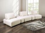 Stavanger Curved 3-Seater Sofa  Beige Bouclé FM63001BG-G by Furniture of America 14