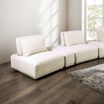 Stavanger Curved 3-Seater Sofa  Beige Bouclé FM63001BG-G by Furniture of America 11