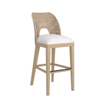 Frame Woven Cane Back Bar Stool in Chestnut Finish By Art Furniture