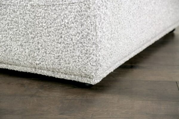 Stavanger Curved 3-Seater Sofa  Light Gray Bouclé  FM63001LG-G by Furniture of America 8
