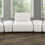 Stavanger Curved 3-Seater Sofa  Light Gray Bouclé  FM63001LG-G by Furniture of America 9