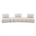 Stavanger Curved 3-Seater Sofa in Light Brown Bouclé FM63001LB-G by Furniture of America 11