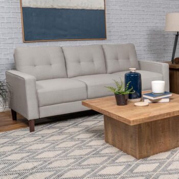 Bowen Upholstered Track Arm Tufted Sofa Beige By Coaster Furniture