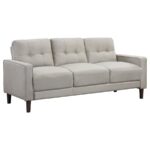 Bowen Upholstered Track Arm Tufted Sofa Beige By Coaster Furniture 17