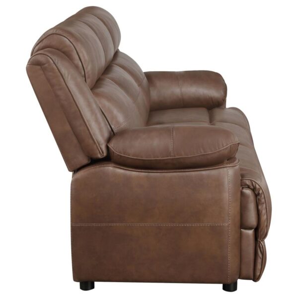 Ellington Upholstered Padded Arm Sofa Dark Brown by Coaster Furniture 10