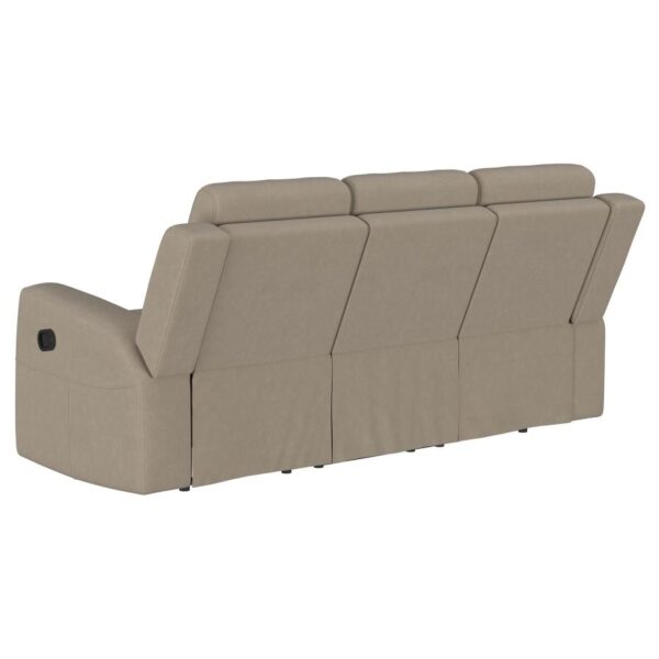 Brentwood Modern Reclining Sofa Taupe by Coaster Furniture 8