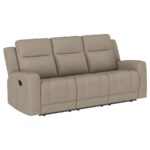 Brentwood Modern Reclining Sofa Taupe by Coaster Furniture 14