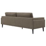 Rilynn Upholstered Track Arm Sofa Brown by Coaster Furniture 14