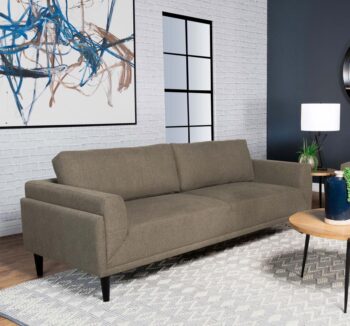 Rilynn Upholstered Track Arm Sofa Brown by Coaster Furniture