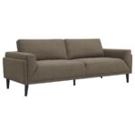 Rilynn Upholstered Track Arm Sofa Brown by Coaster Furniture 17