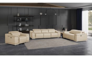9762 DivanItalia Beige 6-Piece Modular Power Reclining Set By Gu Furniture