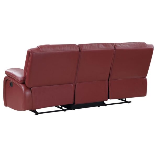 Camila Upholstered Motion Reclining Sofa Red By Coaster Furniture 11