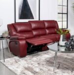 Camila Upholstered Motion Reclining Sofa Red By Coaster Furniture 18