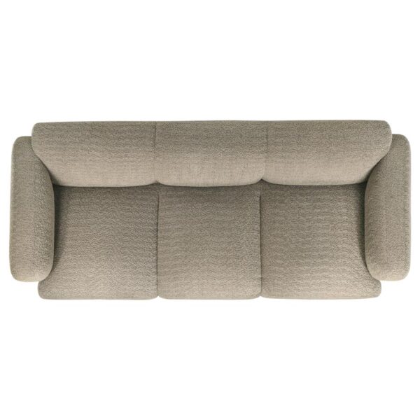 Dorset Sculptural Brown Three-Seat Sofa by Coaster Furniture 10