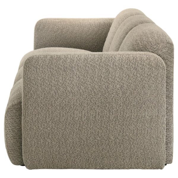 Dorset Sculptural Brown Three-Seat Sofa by Coaster Furniture 12