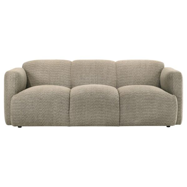 Dorset Sculptural Brown Three-Seat Sofa by Coaster Furniture 13