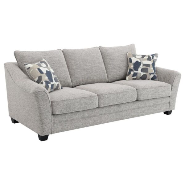 Tomkins Modern Gray Bouclé Sofa by Coaster Furniture 12
